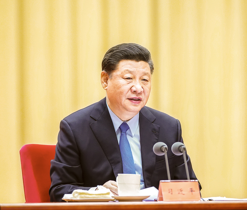 2019年5月31日，“不忘初心、牢記使命”主題教育工作會議在北京召開。中共中央總書記、國家主席、中央軍委主席習(xí)近平出席會議并發(fā)表重要講話。 新華社記者 鞠鵬/攝